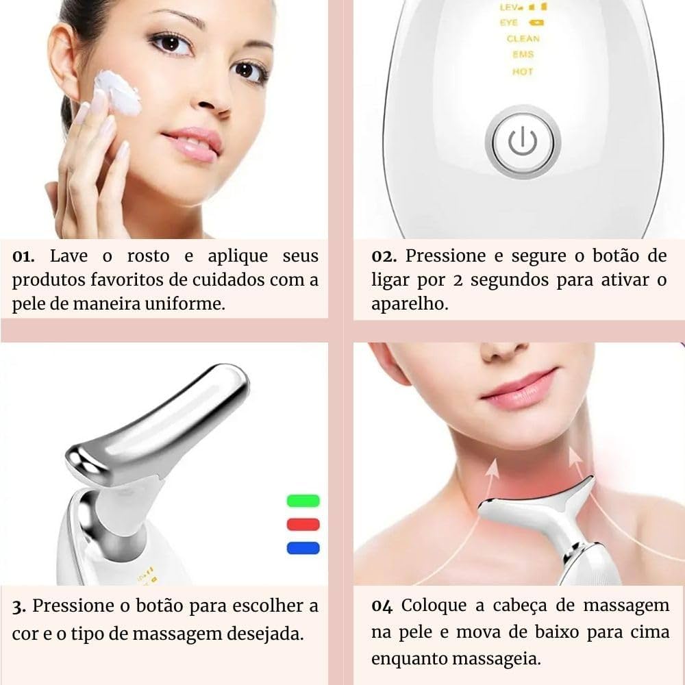 MASAJEADOR FACIAL INALAMBRICO RECARGABLE
