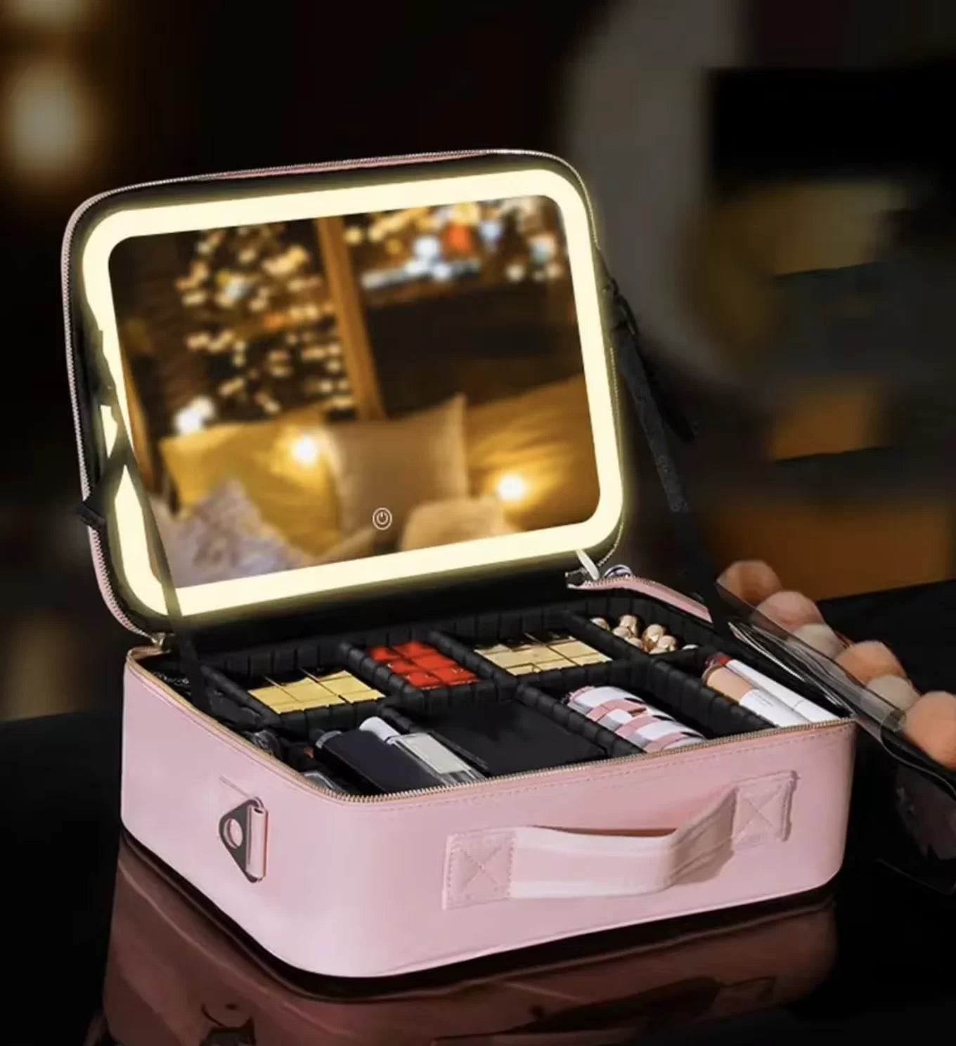 Cosmetiquera Con Espejo Led